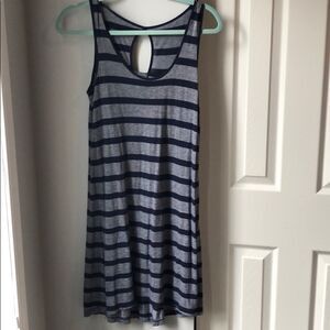 Lilla P Navy Striped Sleeveless Dress - XS